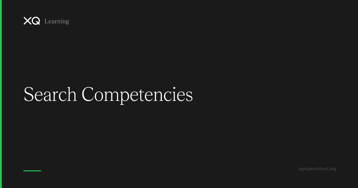 Search Competencies | XQ Learning